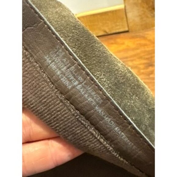 Franco Sarto olive Green Knee-High Suede Wedge Boots Side Zipper Closure Sz 5 - Picture 6 of 6